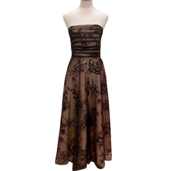 Vintage McClintock Formal Dress Medium Strapless Gown RARE Y2K does 50s Holiday - Picture 12 of 17